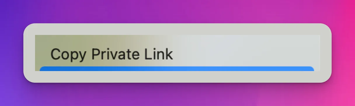 1Password - Copy Private Link